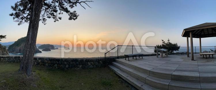 大引きの鼻展望台-夕陽4 大引きの鼻展望台,夕陽,兵庫の写真素材