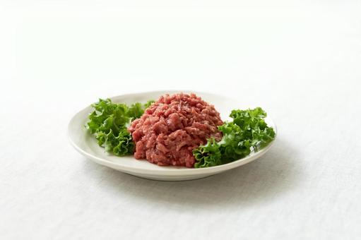 合い挽き肉 横から 合い挽き肉 横からの写真