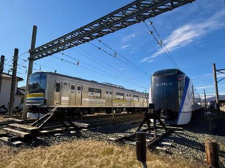 富士急の電車 富士急,旅,電車の写真素材