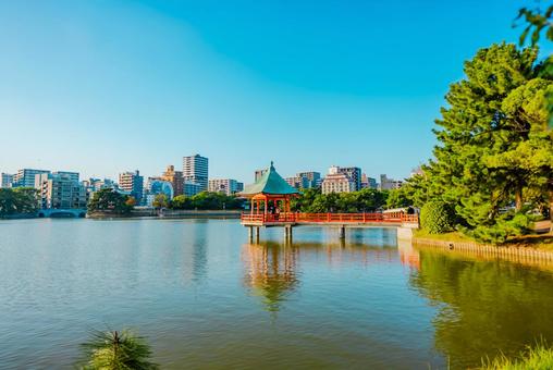 【福岡】大濠公園 福岡,大濠公園,公園の写真素材