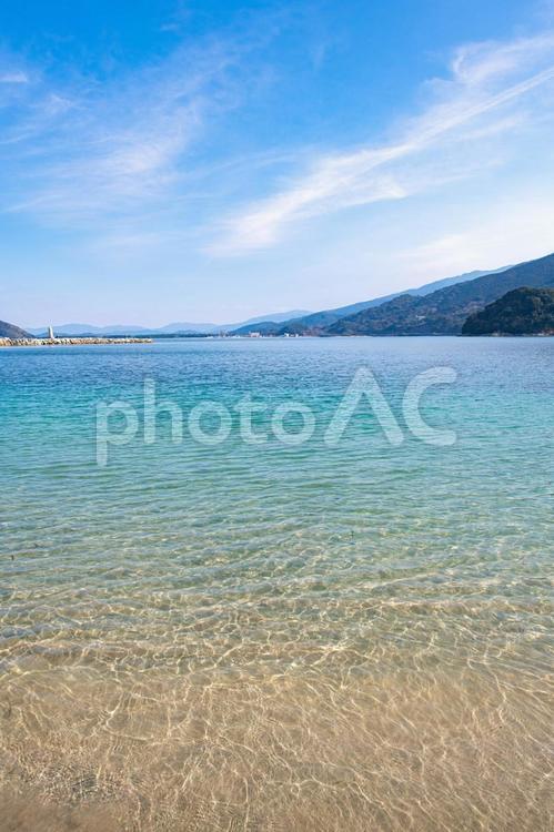 海岸から眺める澄んだ海 海,海岸,海岸沿いの写真素材