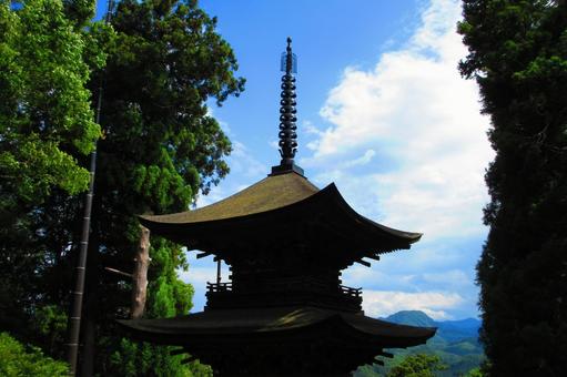 長野県-大法寺-国宝-三重塔-近景 長野県-大法寺-国宝-三重塔-近景の写真