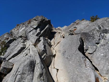 乾徳山　鳳岩 乾徳山,山梨市,奥秩父の写真素材