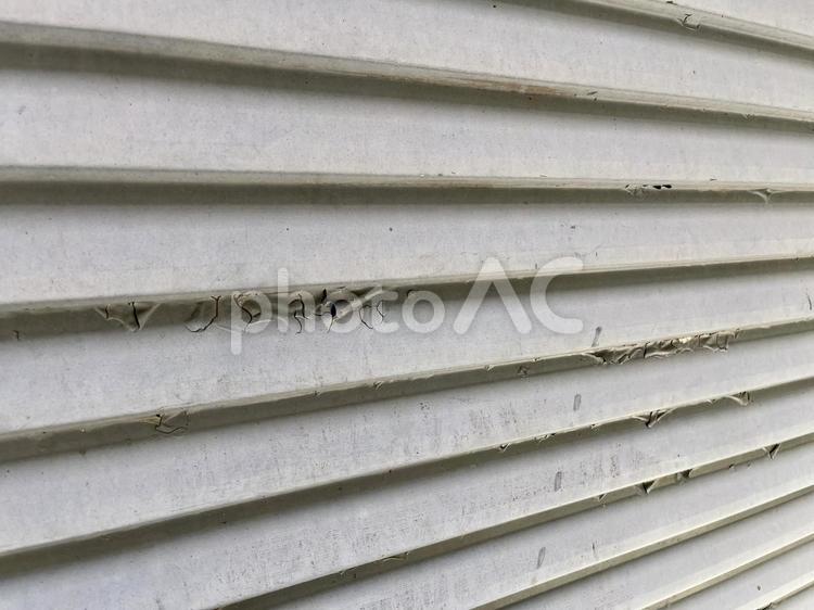 雨戸の塗膜剥離様子② 戸袋,雨戸,塗装の写真素材