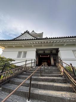 小田原城② 小田原城② 小田原城,空,雲の写真素材