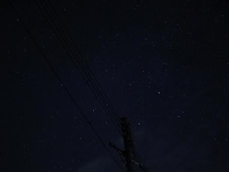 星空と電柱 星空と電柱の写真