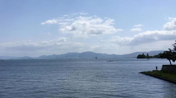 琵琶湖 琵琶湖 琵琶湖,滋賀,湖の写真素材