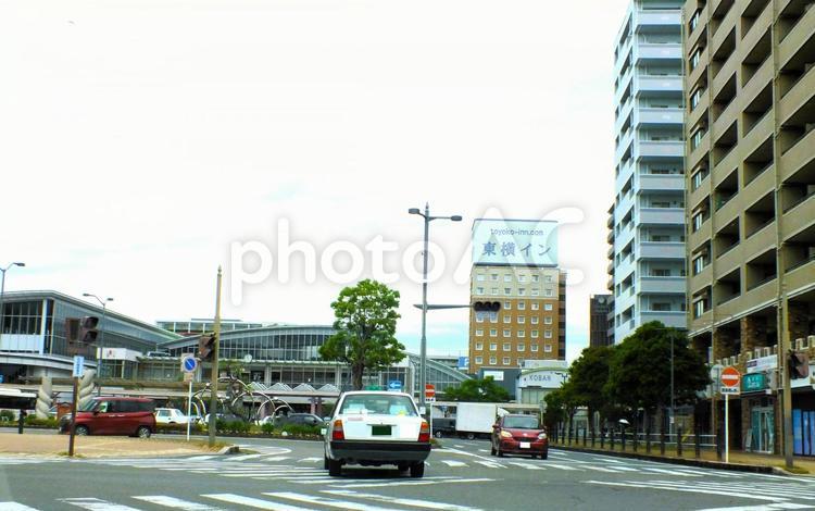 藤枝駅　南口　駅前風景 駅,藤枝駅,jr東海の写真素材
