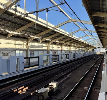 東京メトロ 南千住駅のホーム 東京メトロ 南千住駅のホーム 東京メトロ,南千住,南千住駅の写真素材