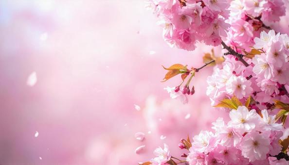 桜の花の背景・テキストスペース 桜の花の背景・テキストスペースの写真