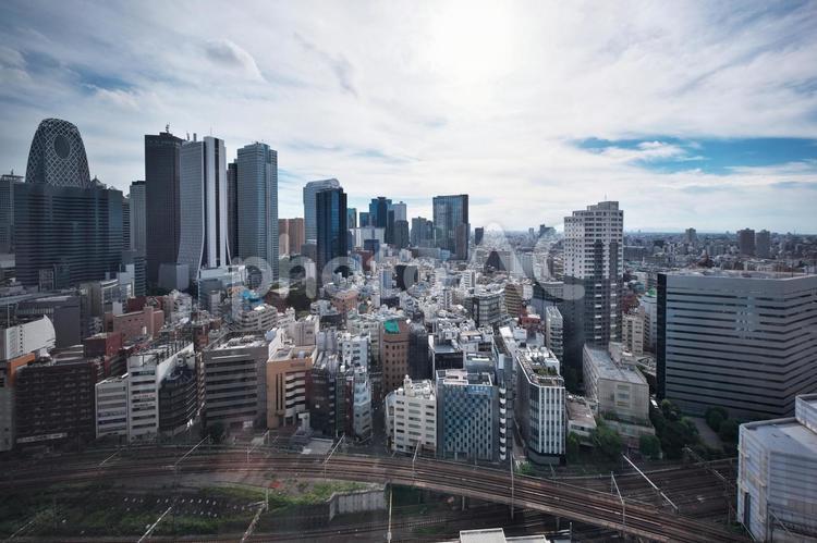 歌舞伎町タワーからの超高層ビルの眺め 新宿,歌舞伎町タワー,展望フロアの写真素材