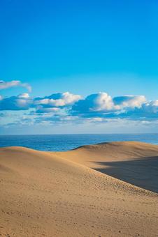 鳥取県　鳥取砂丘の風景 鳥取砂丘,日本の風景,自然の写真素材