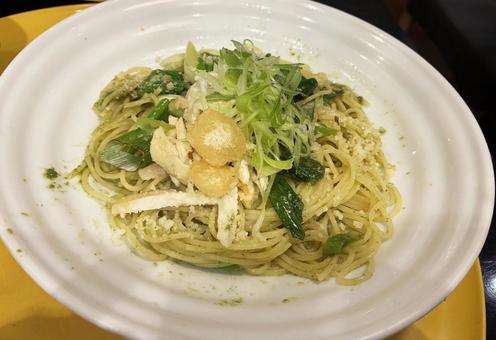 ジェノベーゼ ジェノベーゼ パスタ,ジェノベーゼパスタ,バジルの写真素材
