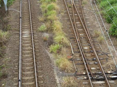 線路 上から 線路 上から 線路,鉄道,レールの写真素材