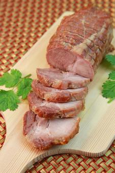 焼豚 焼豚 焼豚,チャーシュー,豚肉の写真素材