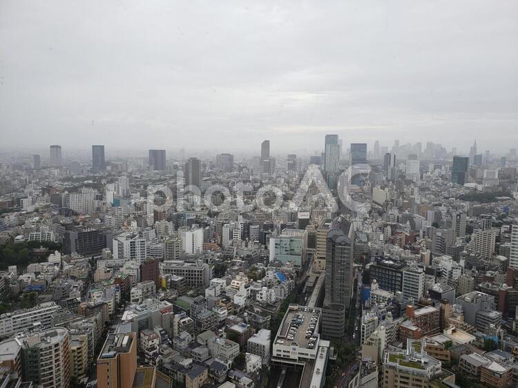 くもりの東京。恵比寿から渋谷方面 曇り,くもり,東京の写真素材