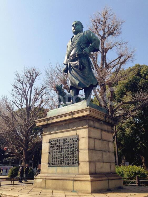 東京風景・上野公園 上野公園,上野恩賜公園,西郷隆盛像の写真素材