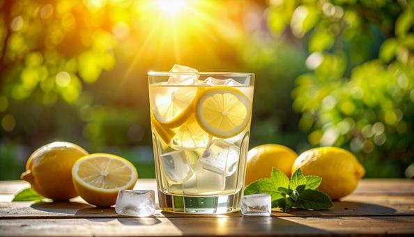 爽やかレモン水の写真