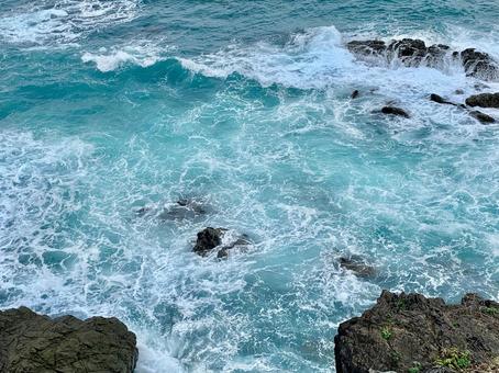 桂浜の海 桂浜の海 海,桂浜,波の写真素材