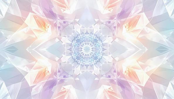 淡彩の光に包まれる万華鏡模様 淡彩の光に包まれる万華鏡模様の写真