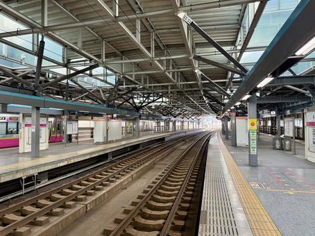 福井駅のプラットホーム 福井駅のプラットホーム 福井駅,ハピライン福井,乗車口の写真素材