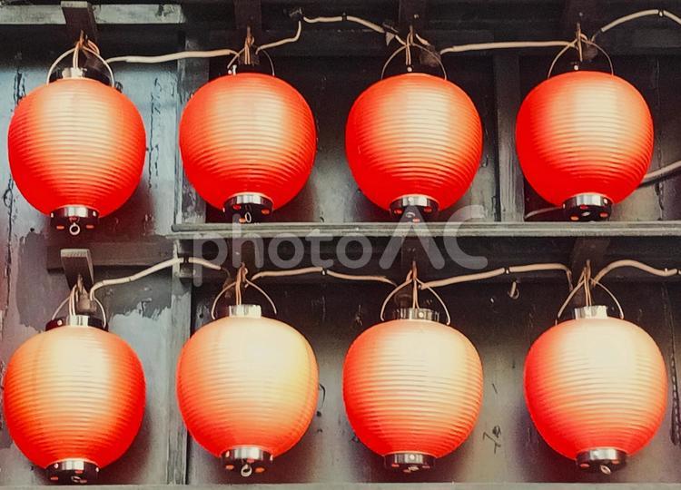 赤ちょうちん 赤提灯,ちょうちん,お祭りの写真素材