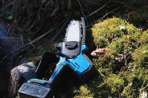 電動チェーンソー 電動チェーンソー,チェーンソー,工具の写真素材