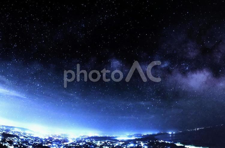 イメージ素材・星空/天の川・大社上空 星空,天の川,天の川銀河の写真素材