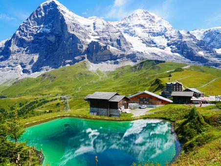 スイスの名峰 自然,風景,景色の写真素材