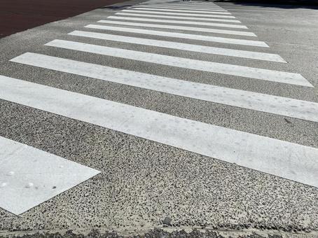 横断歩道 横断歩道 道路,横断,確認の写真素材