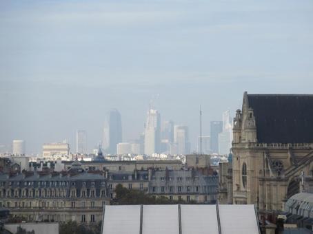 フランスのパリ（凱旋門、新都心）の風景 パリ中心部,展望,風景の写真素材
