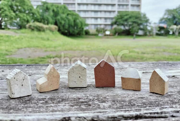 住宅イメージ_運動公園にて4 家,不動産イメージ,緑の写真素材