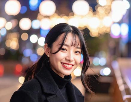 秋冬ファッション女性ポートレート 秋冬ファッション女性ポートレートの写真