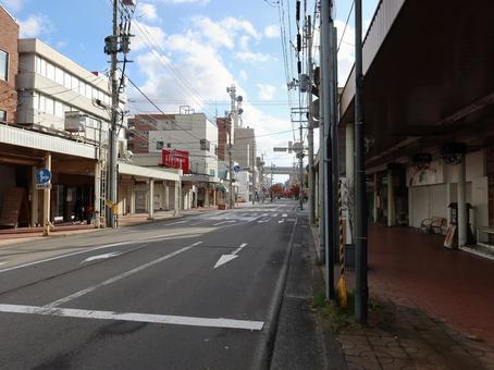 青森 夜店通商店街 昭和通りとの交差点 青森,ニコニコ通り,夜店通商店街の写真素材