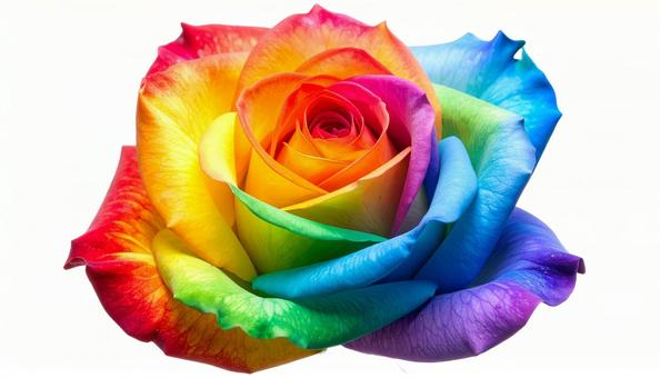 カラフルな薔薇 デザイン素材(背景透過) カラフルな薔薇 デザイン素材(背景透過)の写真