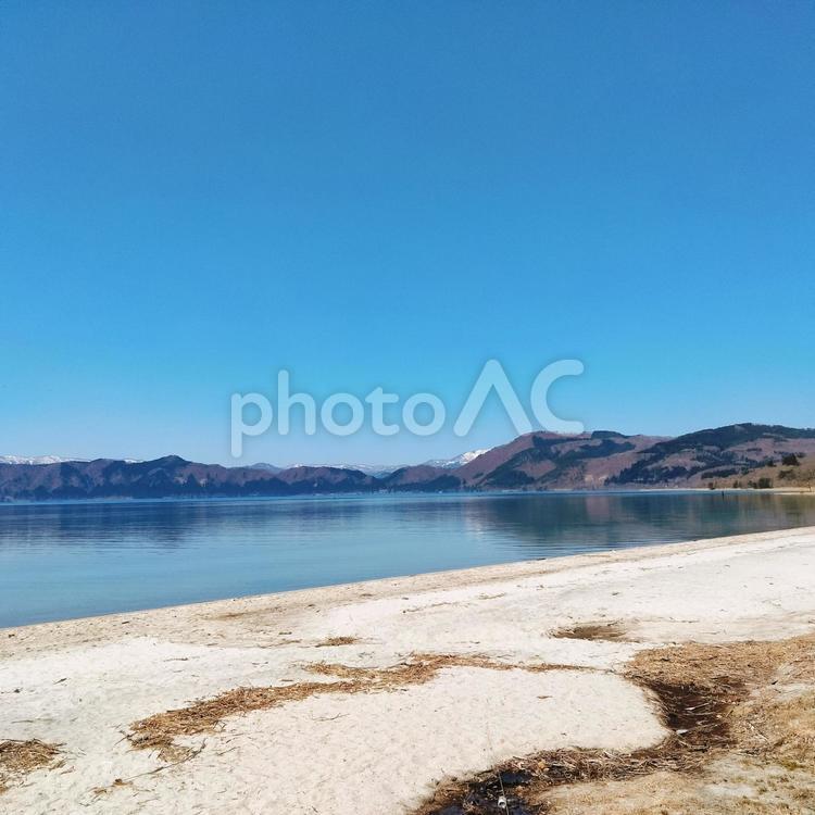 田沢湖の風景 2024 田沢湖,淡水湖,景勝地の写真素材