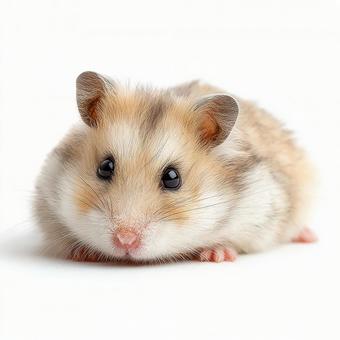 ちょこんと座るハムスター ちょこんと座るハムスターの写真