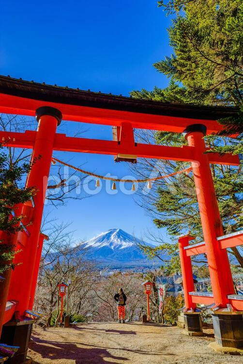 新倉山浅間神社　富士吉田 イメージ,富士吉田,富士山の写真素材