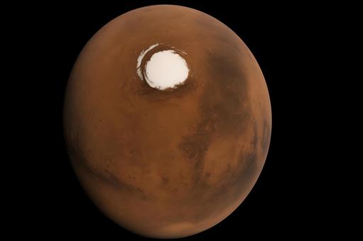 火星極域の氷冠 火星極域の氷冠の写真