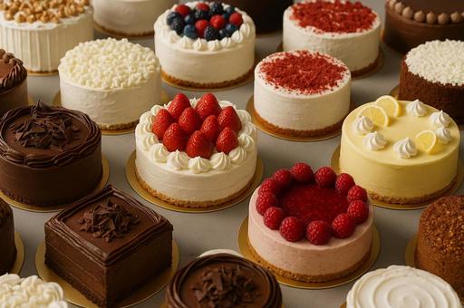 複数種のケーキ 複数種のケーキの写真