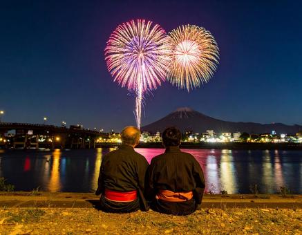 夏の花火 夏の花火の写真