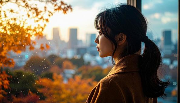 振り返る日本人美人モデルのポートレート 振り返る日本人美人モデルのポートレートの写真