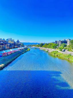鴨川 鴨川 京都,鴨川,風景の写真素材