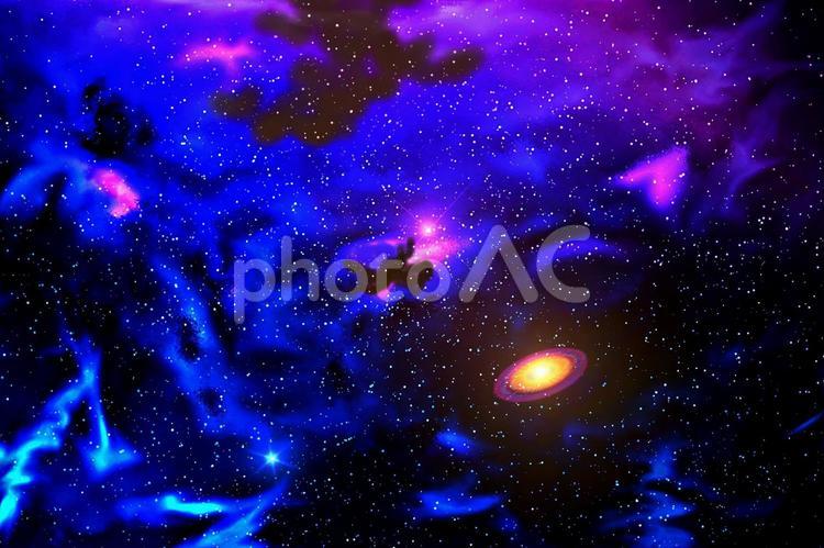 幻想的背景素材　散光星雲と深宇宙 深宇宙,宇宙,散光星雲の写真素材