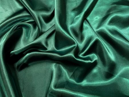 グリーンのサテン地１ 布,生地,サテンの写真素材