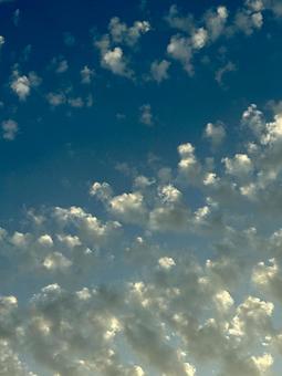 空　雲　夕焼けの写真