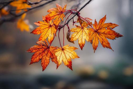 繊細なカエデの葉の美しさの写真