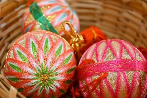 可愛いマリ 手鞠,マリ,鞠の写真素材