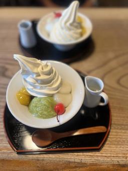 ずんだ あんみつ ずんだ あんみつ あんみつ,甘味,ずんだの写真素材