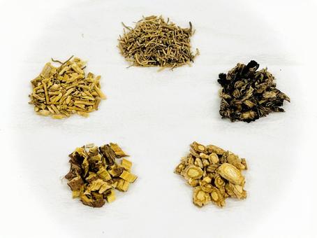 漢方薬・立効散原料 壱 立効散,リッコウサン,細辛の写真素材